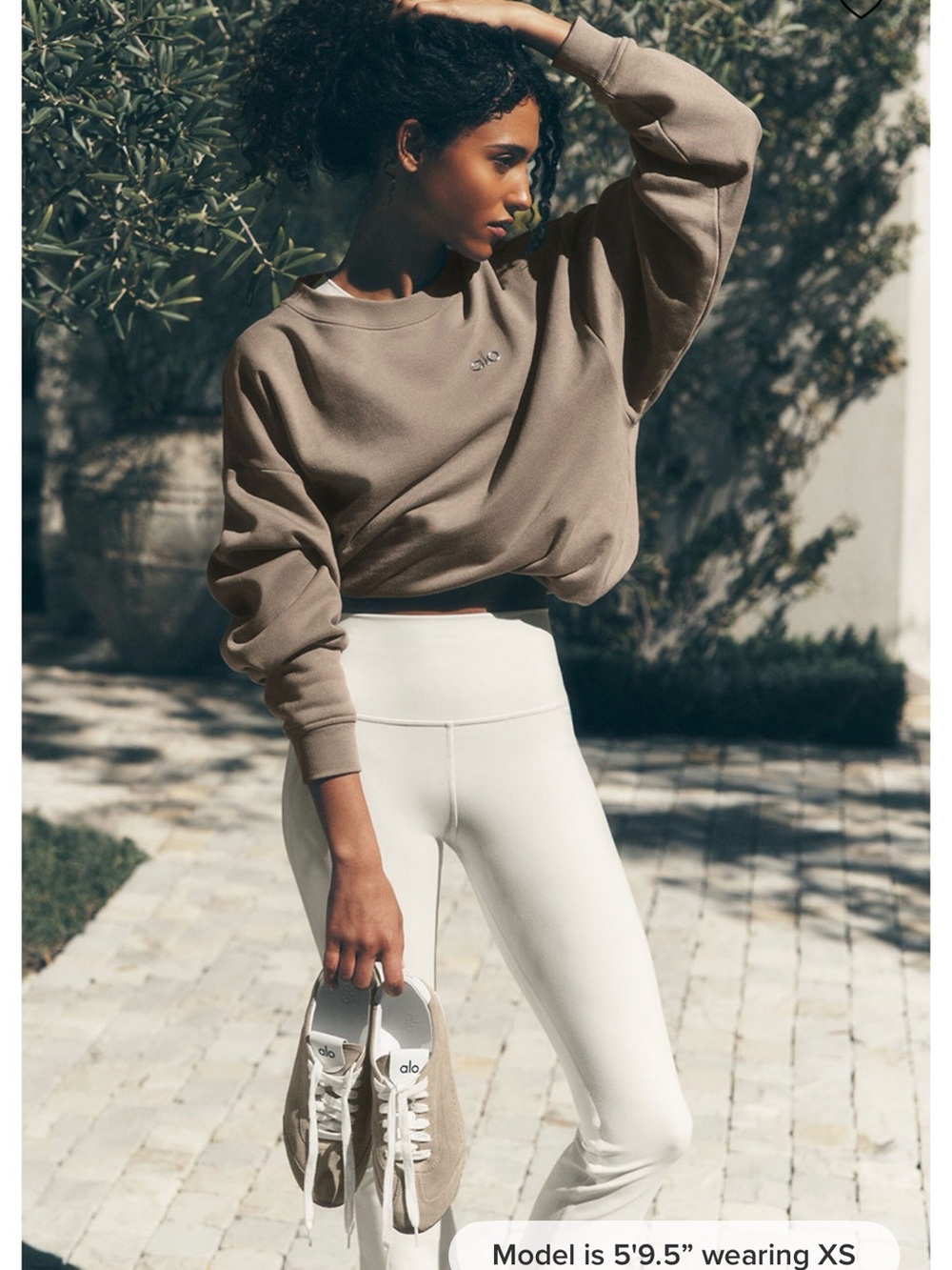 Alo 7/8 bootcut flare legging White